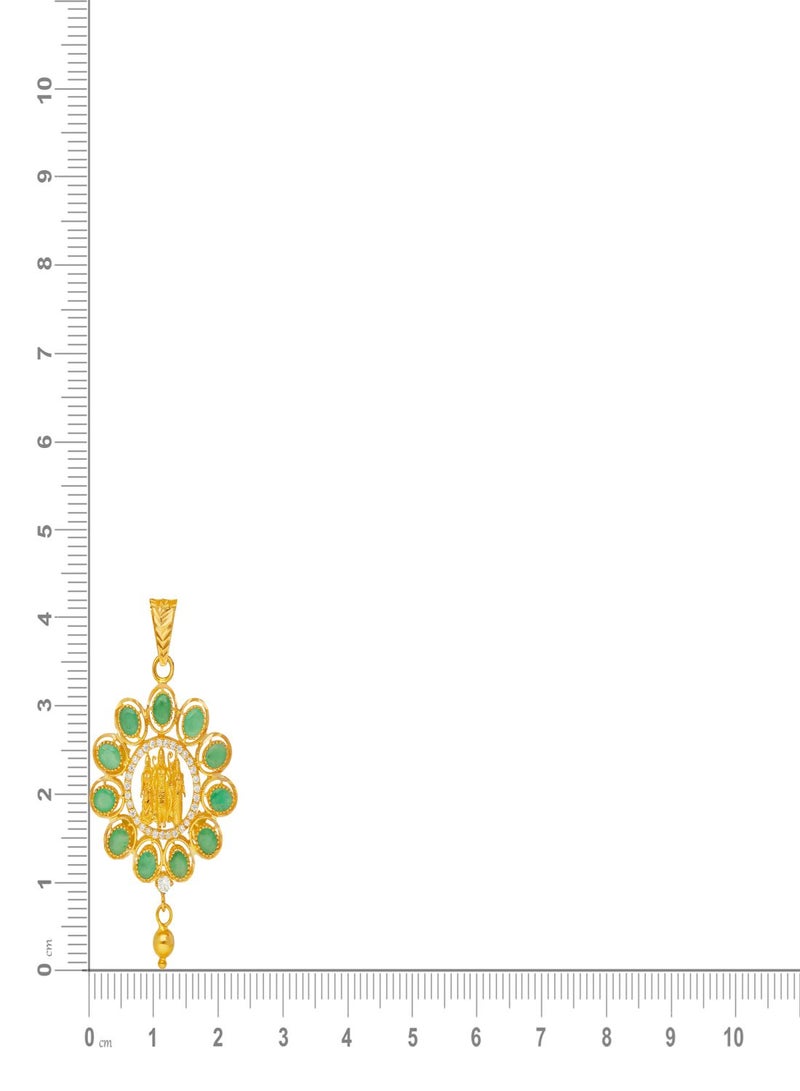 Malabar Gold and Diamonds 22 Carat 916 Purity Gemstone Pendant PRGSPT005PN5_Y for Women  - Image 4