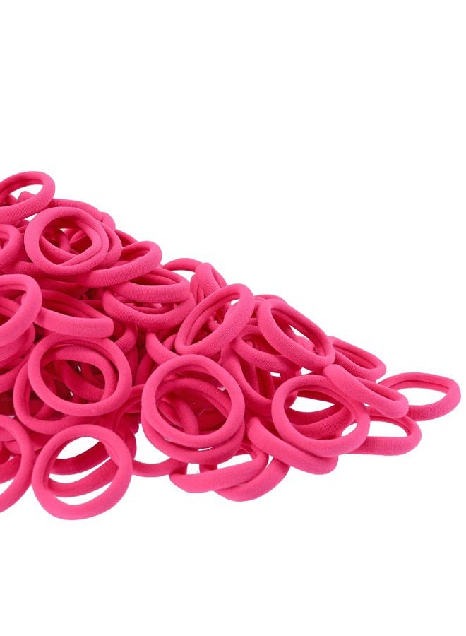 PIDOUDOU 100 Pack Seamless Hair Ties for Women Girls Ponytail Holders for Thick Hair (hotpink) - Image 2