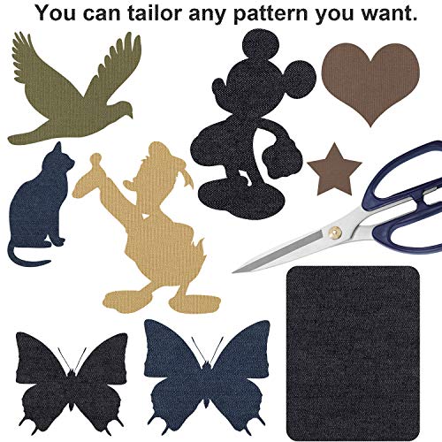 Awpeye Iron On Patches for Clothing Jeans 30 PCS, Denim Repair Patches Kit 4.9 x 3.7 Inch, 5 Colors - Image 5