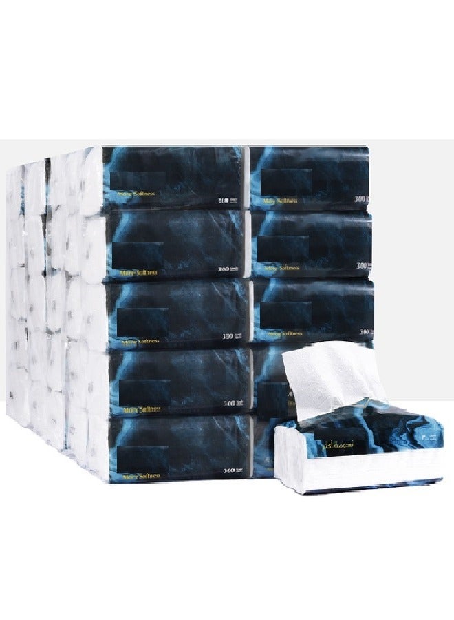 Generic Soft Tissue 300 Single Sheets Pack of 5 Each Pack 10 Box  - Image 1