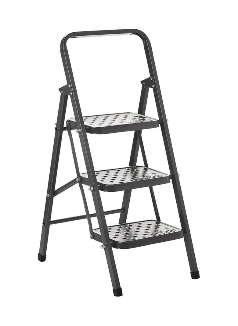 Generic - Wide 3-Step Ladder – Foldable Heavy-Duty Step Ladder for Home and Work - Image 1