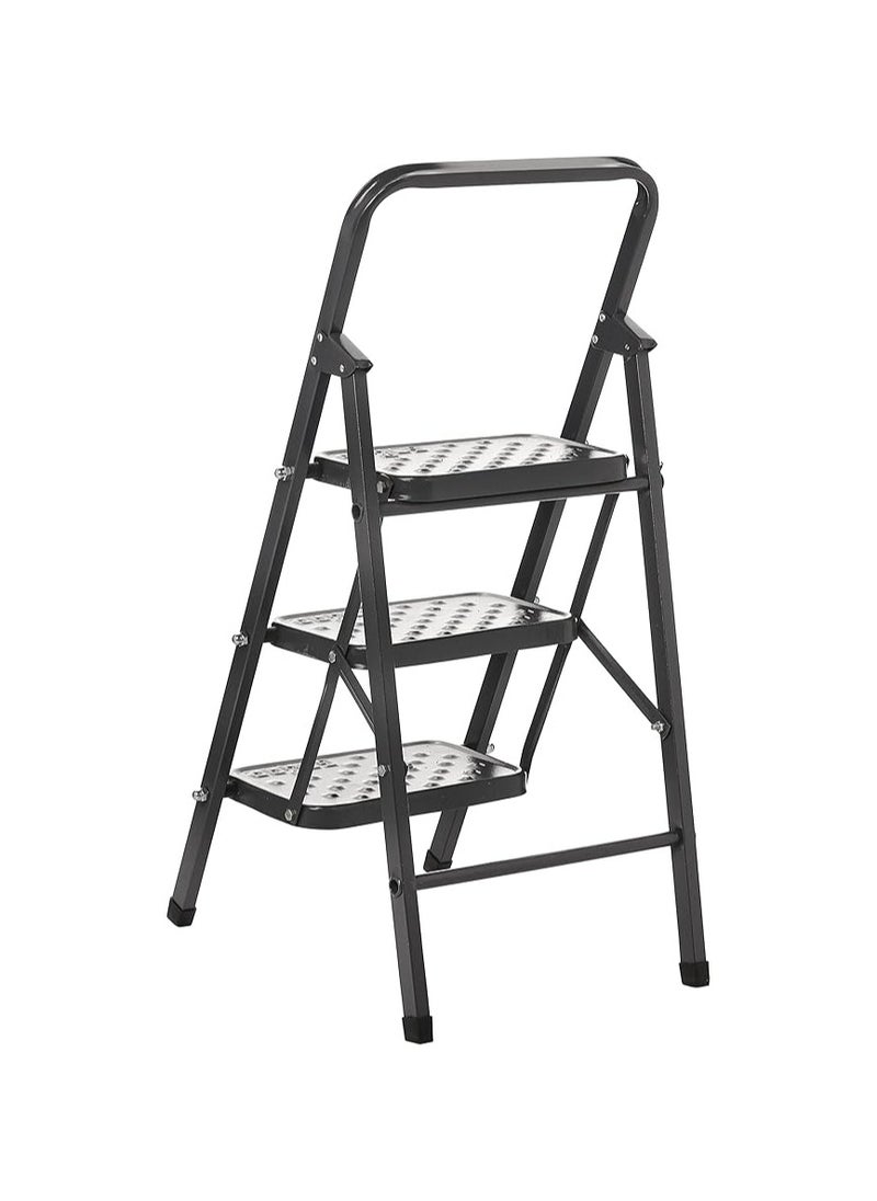 Generic - Wide 3-Step Ladder – Foldable Heavy-Duty Step Ladder for Home and Work - Image 1