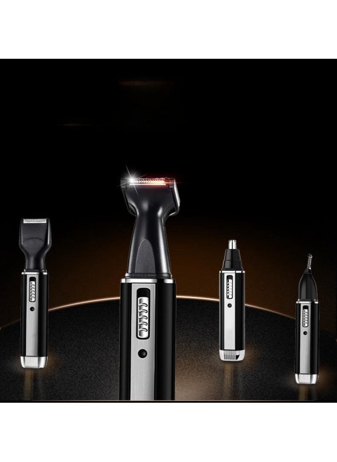 WAOKN Nose Hair Trimmer, 4 in 1 Ear & Nose Hair Trimmer, Portable Nose Trimmer with 360°Rotating Painless Dual Edge Blades, USB Rechargeable,Men Electric Nasal Eyebrow & Facial Hair Trimmer  - Image 4
