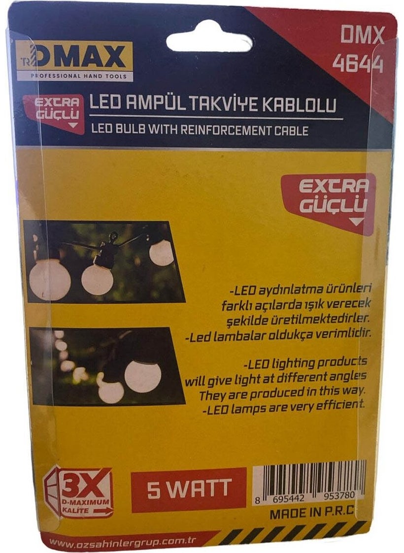 Dmax - DMX-4644 LED Bulb Battery Booster Cable 12V 5W - Image 1