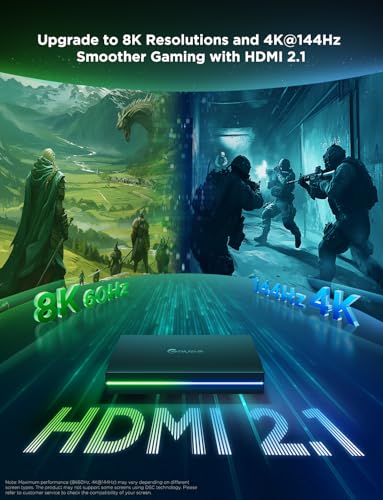 Govee HDMI 2.1 Sync Box 2, AI Sync Box with TV Backlight, Supports 8K@60Hz, 4K@144Hz, VRR and ALLM, Works with Matter and Alexa, RGBIC LED Light Strip for 55-65 inch TVs, 75 LEDs/m - Image 3