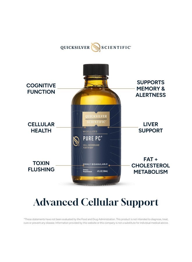 Quicksilver Scientific Micellized Pure PC - Phosphatidylcholine Liquid Supplement to Support Cellular & Liver Health - Superior Liposomal Absorption - Non-GMO Supportive Brain Supplement (4oz /120ml) - Image 3