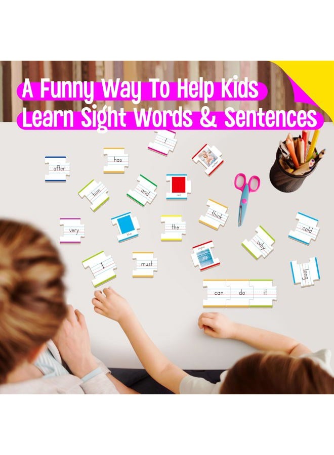 SpriteGru 110 pieces sentence building, double-sided puzzles with 180 sight words and 20 gaps for learning sentences, early reading, writing and language practice - Image 4