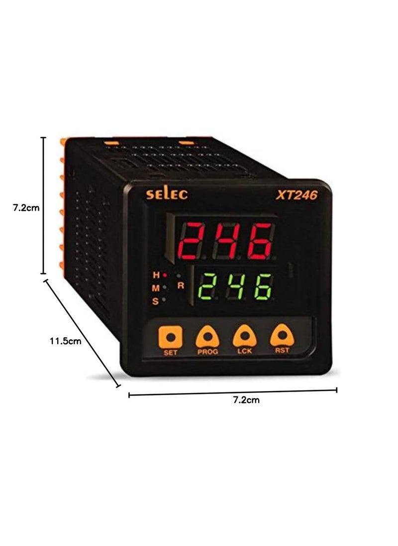Selec Selec Make Multifunction Timer 6 Time Ranges Size 72 x 72mm XT246Pack of 1  - Image 5