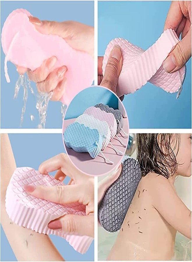 RRJ Pack Of 2 Ultra Soft Exfoliating Bath Sponge Dead Skin Removal Bathing Sponge For Adults Children and Pregnant Women Bath Accessories Ultra Soft Magic Bath Sponge Body Scrubber Painless Scrub - Image 2