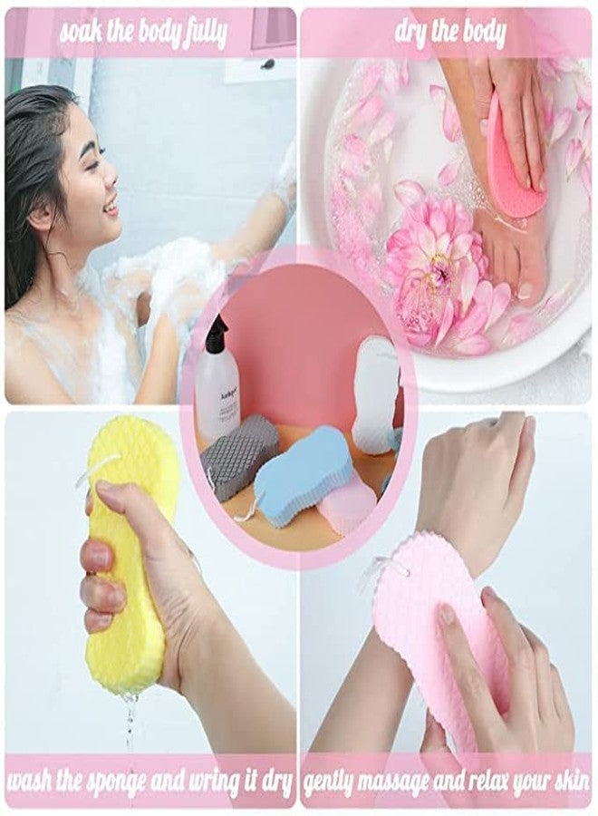 RRJ Pack Of 2 Ultra Soft Exfoliating Bath Sponge Dead Skin Removal Bathing Sponge For Adults Children and Pregnant Women Bath Accessories Ultra Soft Magic Bath Sponge Body Scrubber Painless Scrub - Image 4