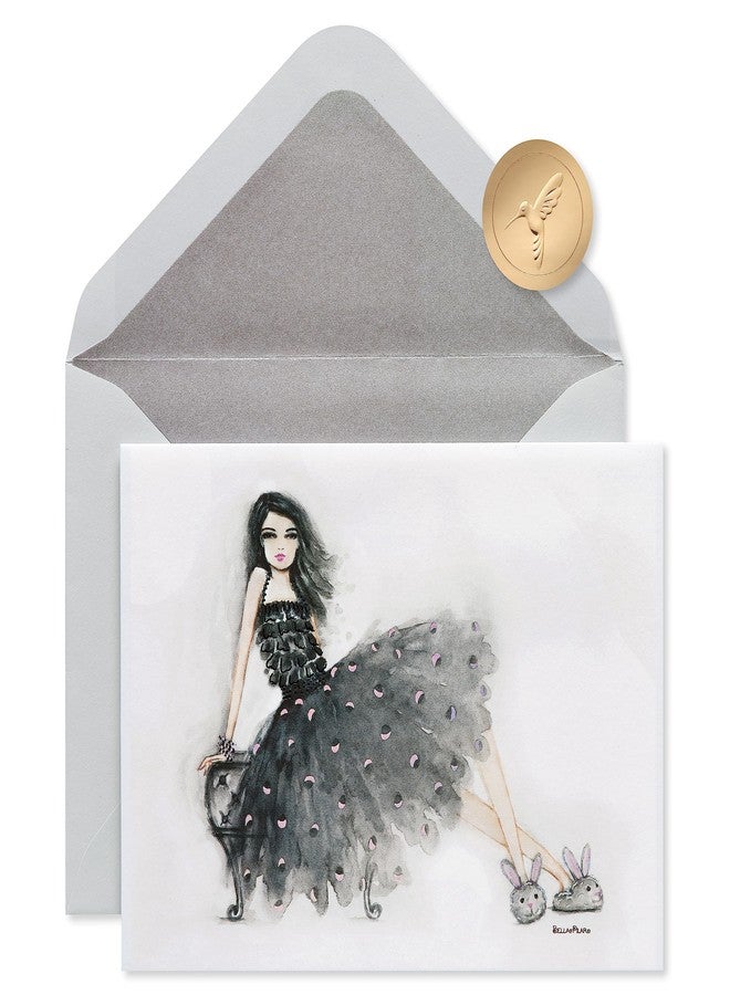 Papyrus Birthday Card for Her - Designed by Bella Pilar (Bunny Slipper Girl) - Image 1