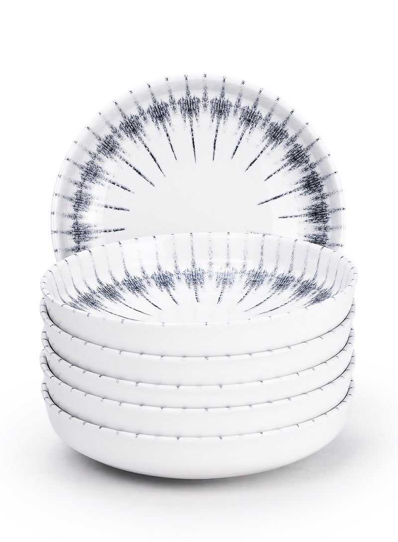 EDESSA Edessa Cosmo 21cm Ceramic Soup Plate, White (Set of 6)  - Image 2