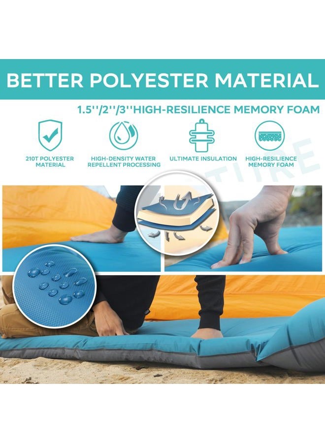 Clostnature Self Inflating Sleeping Pad for Camping - 1.5/2/3 inch Camping Pad, Lightweight Inflatable Camping Mattress Pad, Insulated Foam Sleeping Mat for Backpacking, Tent, Hammock - Image 4