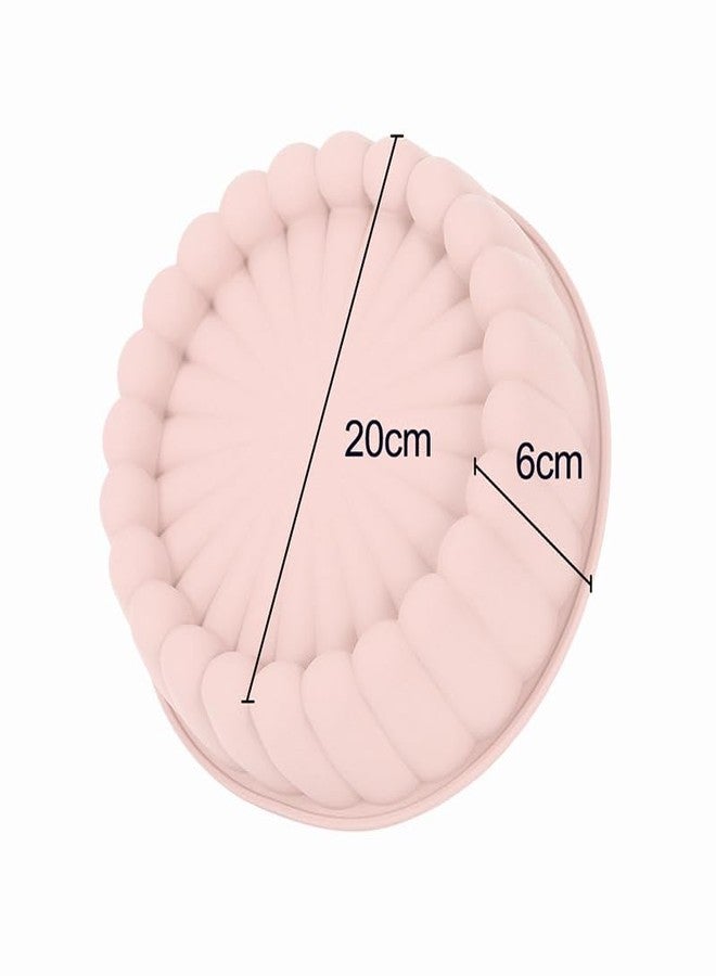 Wetco 2Pcs 8inch Round Flower Cake Pan, Non-Stick Silicone, Party Cake Mold for Baking, Gelatin Molds. Non-Stick Bread Baking Mold for Making Birthday Cakes, Breads, Pies, Muffin (Upgrade & Thicken) - Image 2