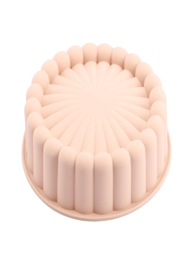 Wetco 2Pcs 8inch Round Flower Cake Pan, Non-Stick Silicone, Party Cake Mold for Baking, Gelatin Molds. Non-Stick Bread Baking Mold for Making Birthday Cakes, Breads, Pies, Muffin (Upgrade & Thicken) - Image 1