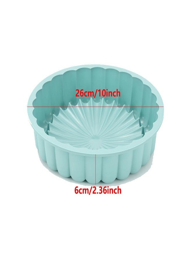 Wetco 2Pcs 8inch Round Flower Cake Pan, Non-Stick Silicone, Party Cake Mold for Baking, Gelatin Molds. Non-Stick Bread Baking Mold for Making Birthday Cakes, Breads, Pies, Muffin (Upgrade & Thicken) - Image 3