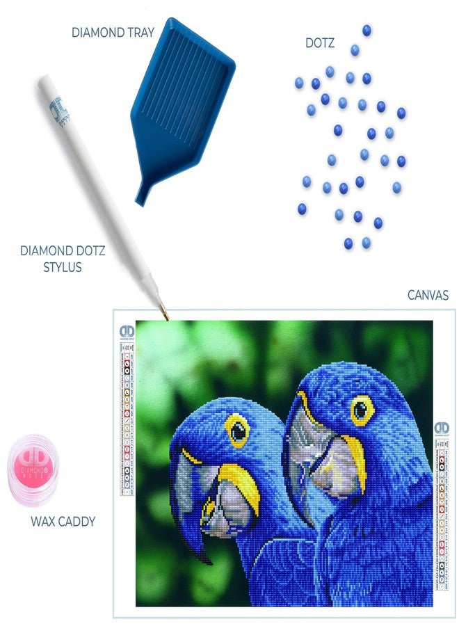 DIAMOND DOTZ Blue Hyacinth Macaws Diamond Painting Kits for Adults - Diamond Art Kits a Relaxing Creative Craft Kit with Dotz Gems 14.6x20.5 - Image 5