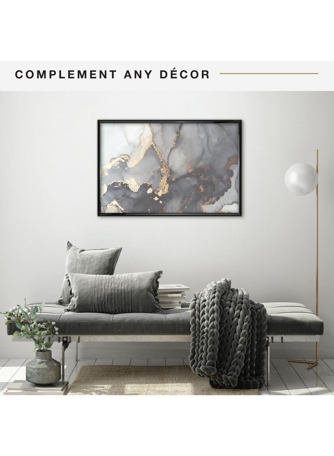 MCS Trendsetter 22.75x34 Poster Frame Black High-Gloss, Vertical & Horizontal Wall Hanging Large Picture Frame for Photos, Posters & Art Prints (1-Pack) - Image 2