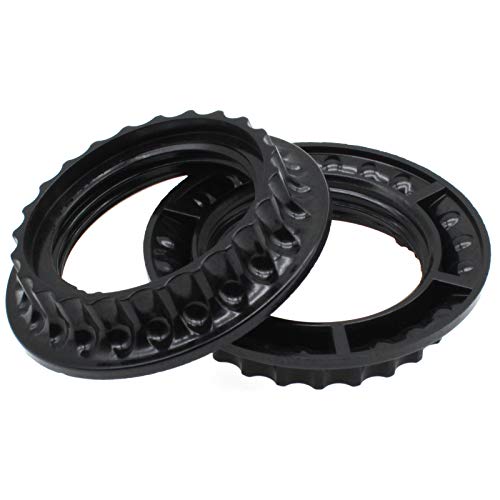 FDXGYH حلقة طوق مصباح FDXGYH 2 قطع حلقة قاعدة مصباح E26 وحلقات تثبيت ومحول استبدال (أسود) - Image 1