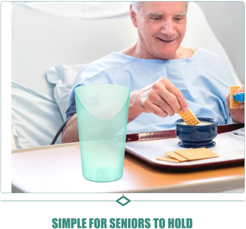2pcs Adult Feeding Cups 250ml Spill-proof Drinking Mugs for Elderly Disabled Bedridden Patients with Anti-choke Design - Image 3