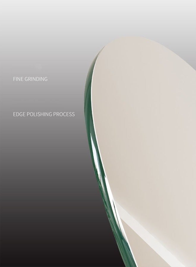 فاشون هوم مرآة بتصميم عصري فاخر، كاملة الطول، بدون إطار، معلقة، كبيرة، لغرفة النوم، مرآة أرضية، مرآة زينة، مرآة مثبتة على الحائط، بقاعدة خشبية، 50 × 160 سنتيمتر - Image 5