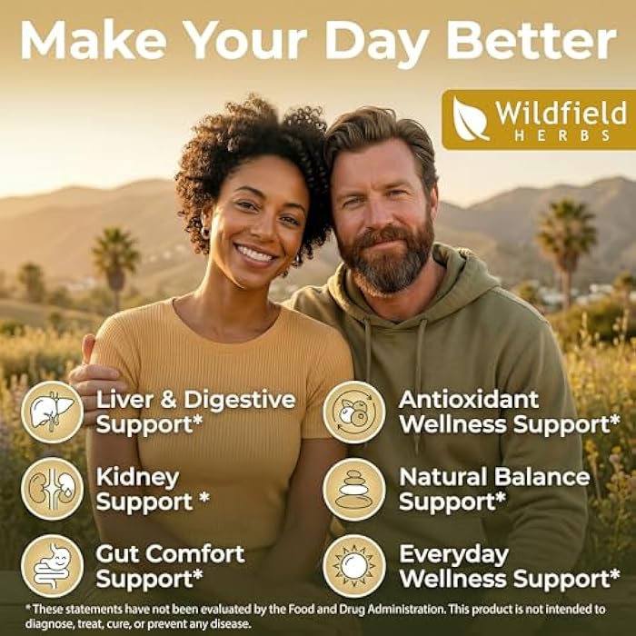 WILDFIELD HERBS 4 Oz Dandelion Root Extract Liquid Drops - Liver & Kidney Support | 2 Month Supply | - Made in USA - Liver Support Supplement - Alcohol & Sugar Free - Image 2