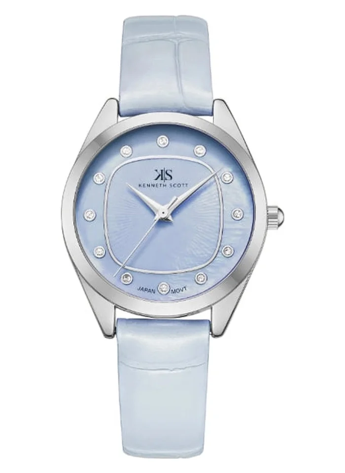 KENNETH SCOTT Kenneth Scott K24508-SLLL Women's Analog Display Watch & Polyurethane Strap Blue