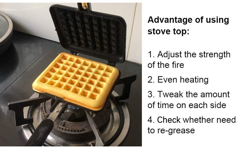 RBGIIT Comfortable Handle For Kitchen Gas Stove Non Stick Press Plate Cooking Baking Tool with Long Handle Low Power Consumption Black_4 - Image 4