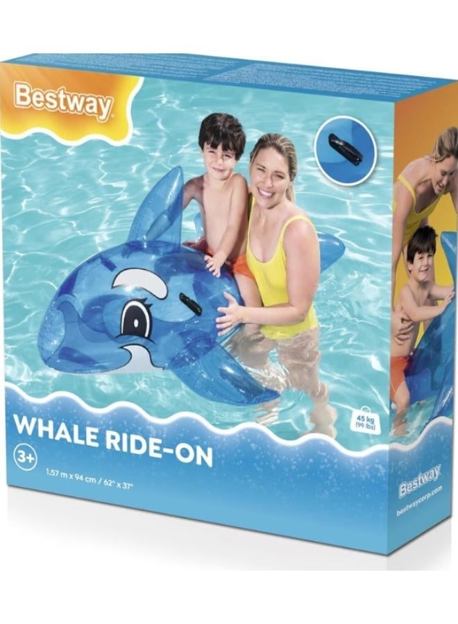 Bestway Whale Ride-On Float 157cm x 94cm Up to 45kg 3 Years and Up - 41037 - Image 2
