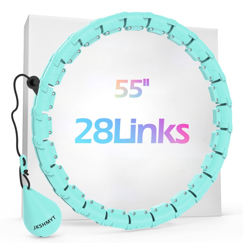 JKSHMYT Weighted Hula Circle Hoops for Adults Weight Loss Infinity Fitness Hoop Plus Size 47 Inch 24 Detachable Links Exercise Hoop Suitable for Women and Beginners - Image 2