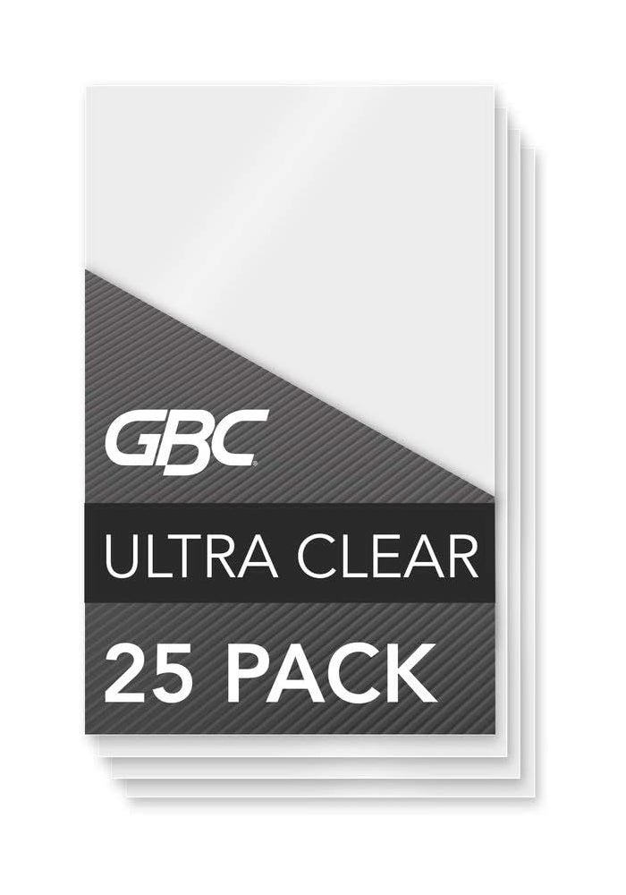 GBC UltraClear Thermal Laminating Pouches, 5 Mil, Index Card Size, 25 Pack - Image 1