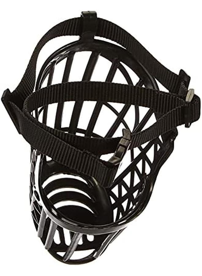 Trixie Plastic Dog Muzzle With Snout Nylon Strap 26 Cm Large Black - Image 2
