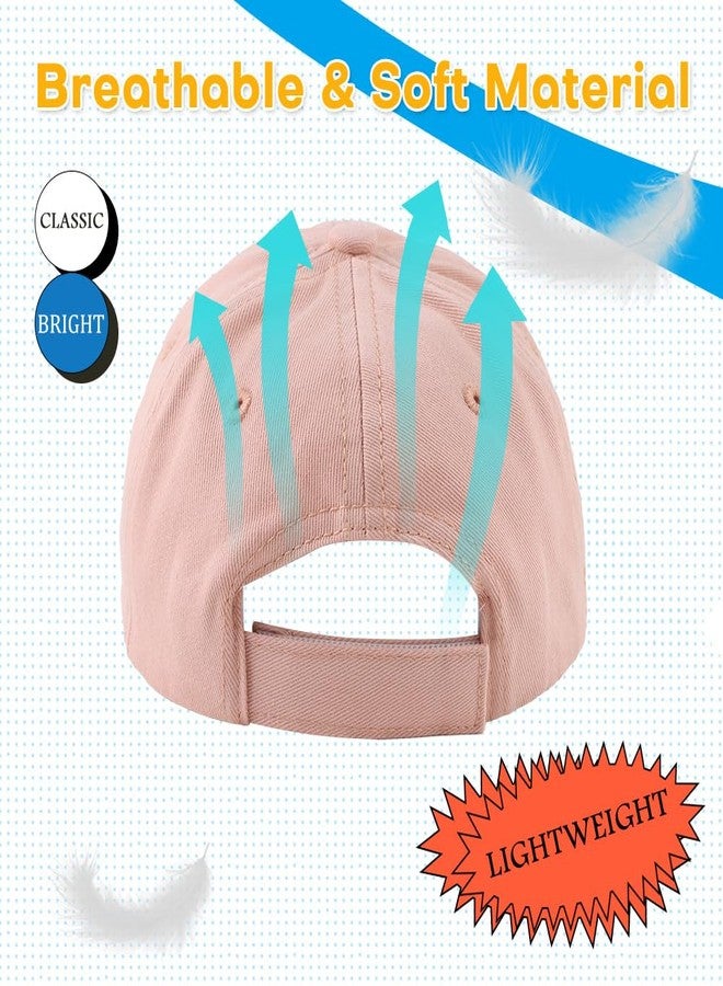 Peecabe Plain Toddler Baseball Hat Unisex Cotton Kids Trucker Hat Adjustable Baby Boys Sun Caps Girls Baseball Cap 1-5Y (48cm(9-24M), Light Pink) - Image 3