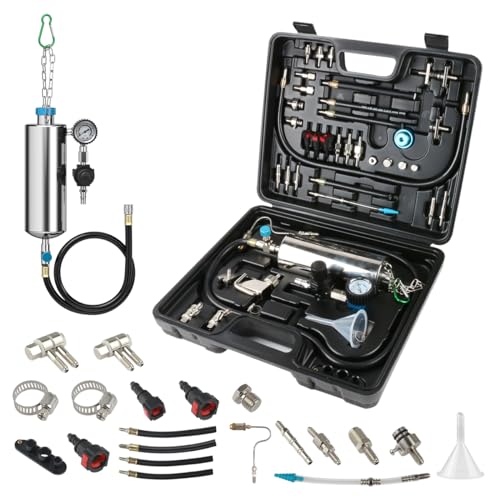 DUOYI Fuel Injector Cleaner Kit 1000ML 150PSI Non-Dismantle Fuel Injector Tester and Cleaner Kit, throttle valve/TWC/exhaust pipe/intake manifold Cleaning Tool with 40pcs Accessories, for All Petrol Cars - Image 1