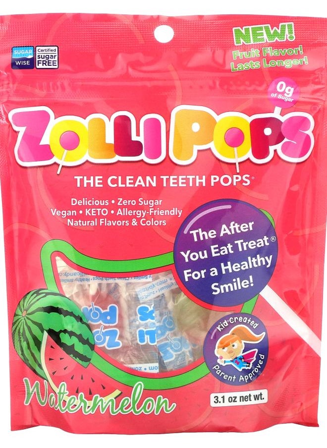 ZOLLIPOPS The Clean Teeth Pops Watermelon 3.1 oz 