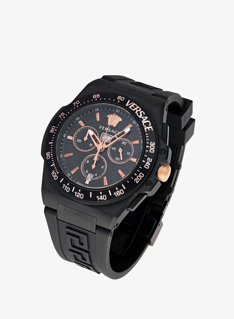 فيرزاتشي Greca Extreme Chrono Quartz Black Dial Watch