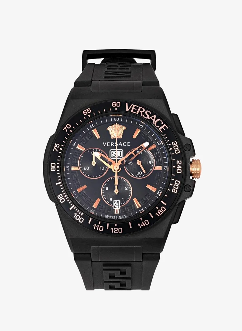 فيرزاتشي Greca Extreme Chrono Quartz Black Dial Watch