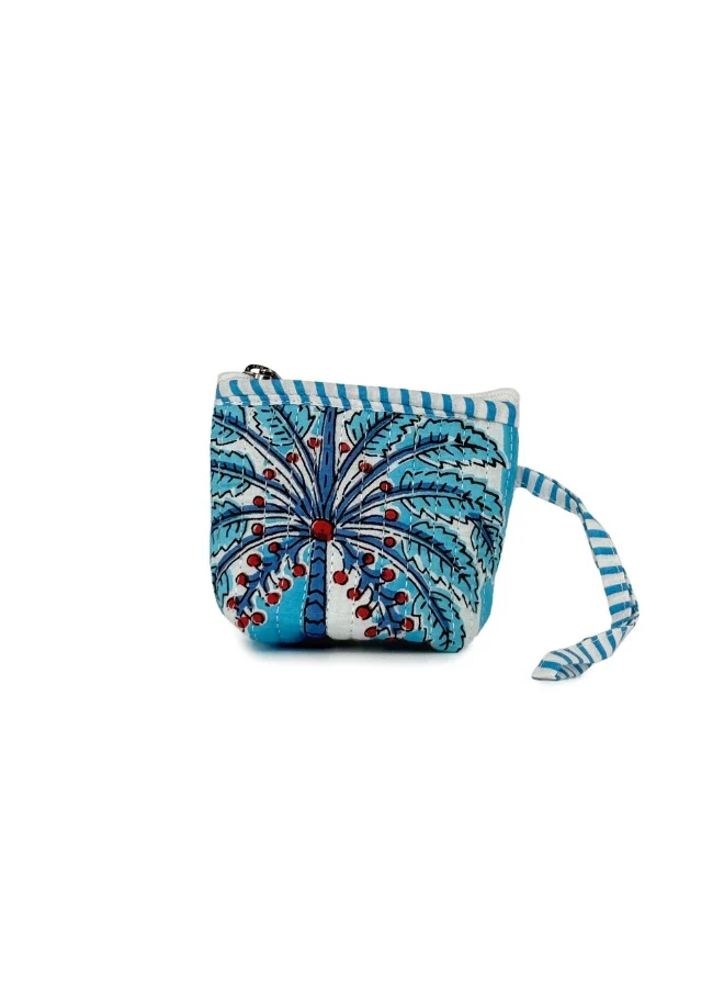 بو محفظة نقود معدنية زرقاء من ماركة BU Palm