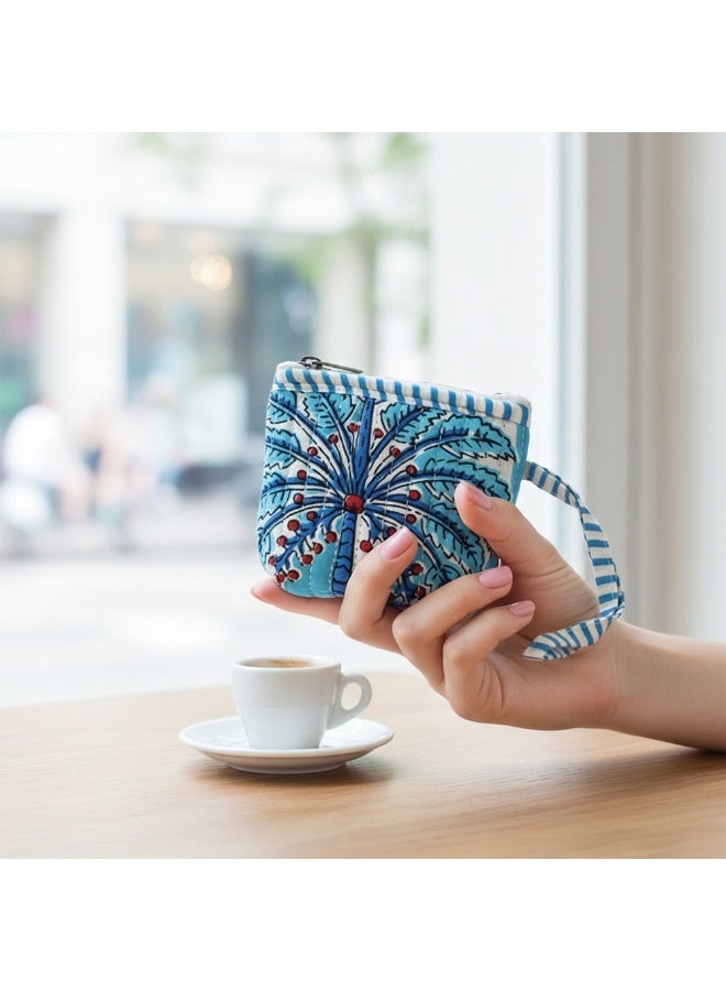 BU Towels BU Palm Coin Purse Blue - Image 3