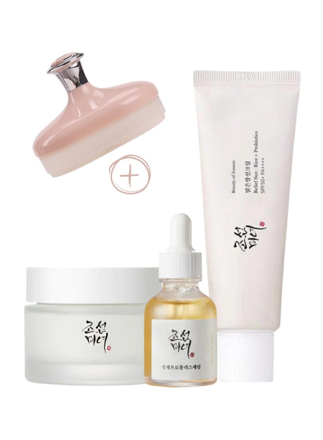 Beauty of Joseon Glow Kit Glow Serum Propolis Niacinamide Dynasty Cream Sunscreen Relief Sun Probiotics SPF50+ PA++++ 130ml - Image 1