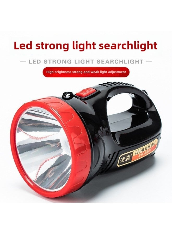 Sasen LED Rechargeable Portable Lamp Strong Light Long-range Household Rechargeable Outdoor Night Fishing Security Emergency Patrol Detection-Color:8881-1 Rechargeable 【1 Lamp Bead】 + Free Shoulder Strap - Image 2