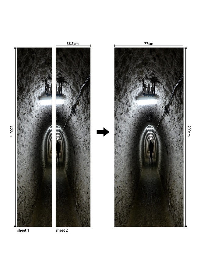 NIBEMINENT Eco-Friendly 3D Door Sticker - High-Definition Halloween Self-Adhesive Door Decor