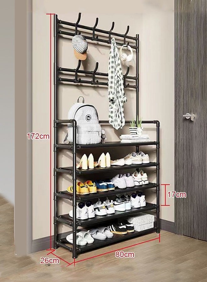 هايدو متعددة الوظائف رف الأحذية بسيط مدخل أداة تنظيم الأحذية حامل حامل معطف الرف أثاث المنزل الفضاء إنقاذ للإزالة الجرف - Image 2