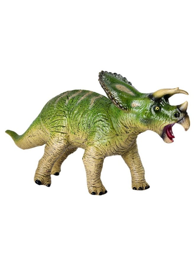 MiDeer Triceratops Dinosaur Action Figure for Kids – Hand Painted Realistic Dinosaur Toy with Bendable Poseable Design, Durable Prehistoric Animal Figure, Educational STEM Dinosaur Toy for Children Age 3+ - Image 1