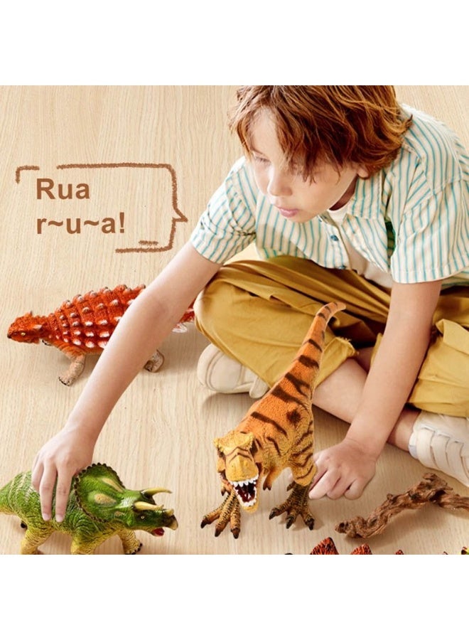 MiDeer Triceratops Dinosaur Action Figure for Kids – Hand Painted Realistic Dinosaur Toy with Bendable Poseable Design, Durable Prehistoric Animal Figure, Educational STEM Dinosaur Toy for Children Age 3+ - Image 4
