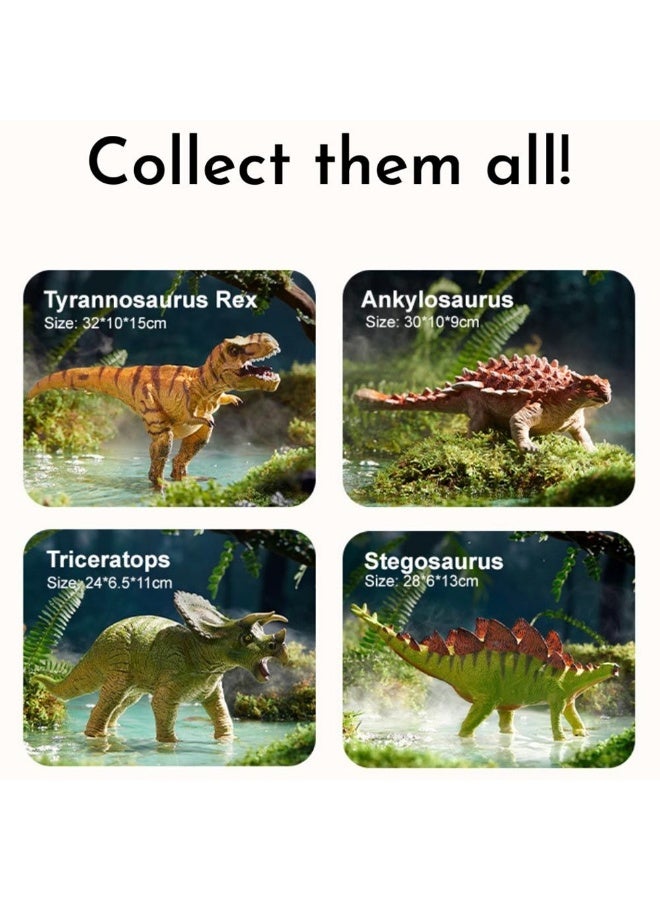 MiDeer Triceratops Dinosaur Action Figure for Kids – Hand Painted Realistic Dinosaur Toy with Bendable Poseable Design, Durable Prehistoric Animal Figure, Educational STEM Dinosaur Toy for Children Age 3+ - Image 5