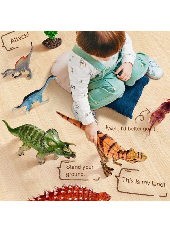 MiDeer Triceratops Dinosaur Action Figure for Kids – Hand Painted Realistic Dinosaur Toy with Bendable Poseable Design, Durable Prehistoric Animal Figure, Educational STEM Dinosaur Toy for Children Age 3+ - Image 3