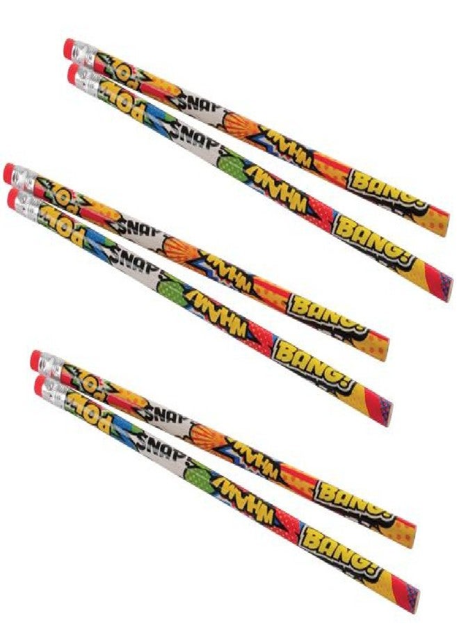2 Dozen (24) Superhero Pencils/Party Favor/Student Reward/Prize