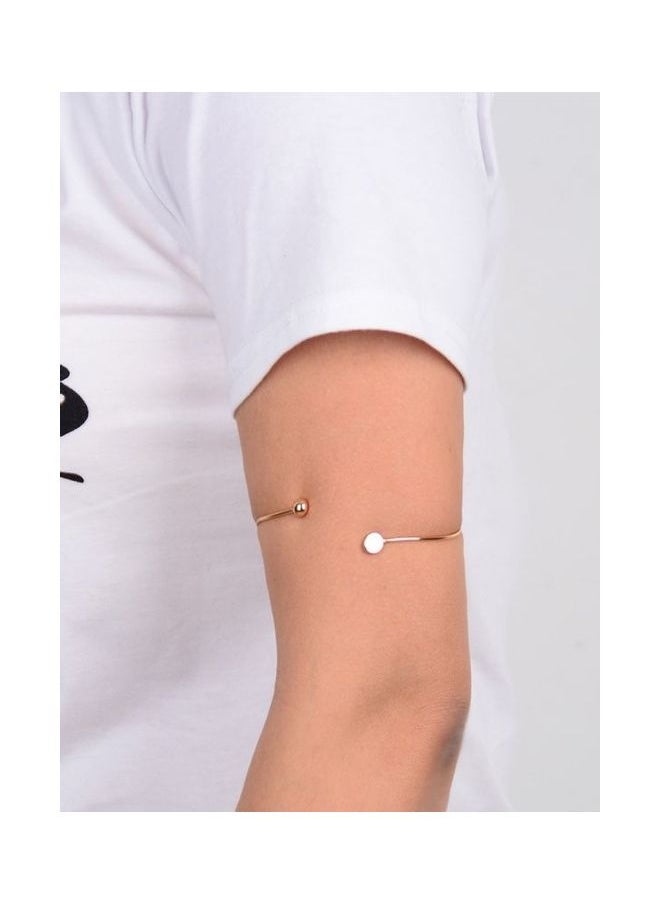 NIBEMINENT - Women's Armlet Brief Design Solid Colour Trendy Adjustable Open Arm Bracelet - Image 1
