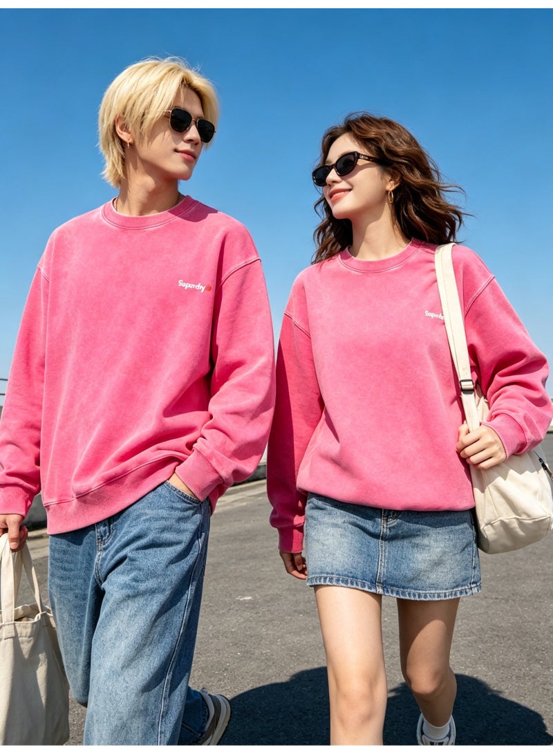 سوبر دراي Superdry men's and women's loose shoulder long-sleeved round neck sweater - Image 2